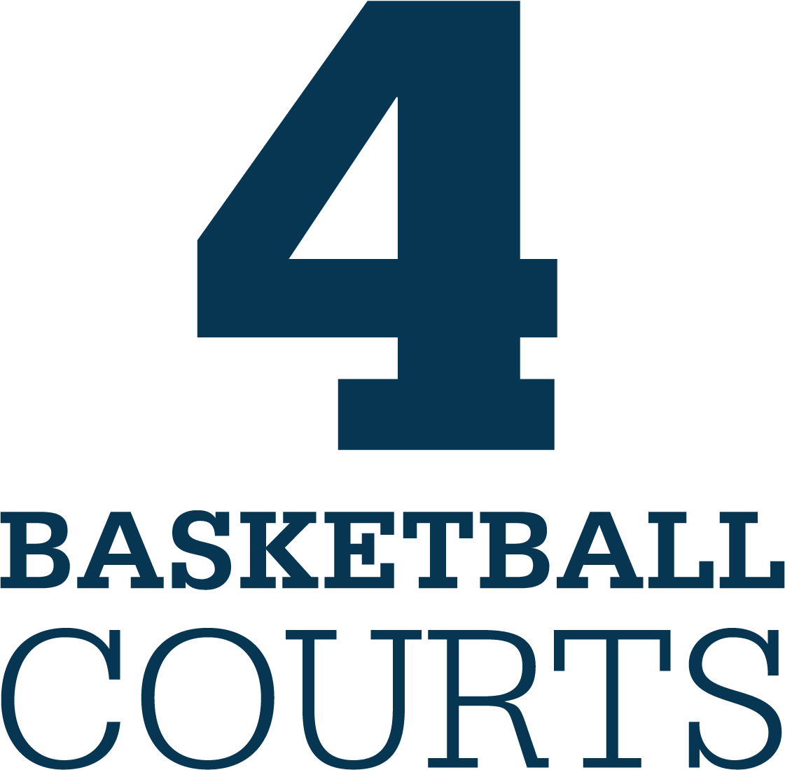 4 basketball courts