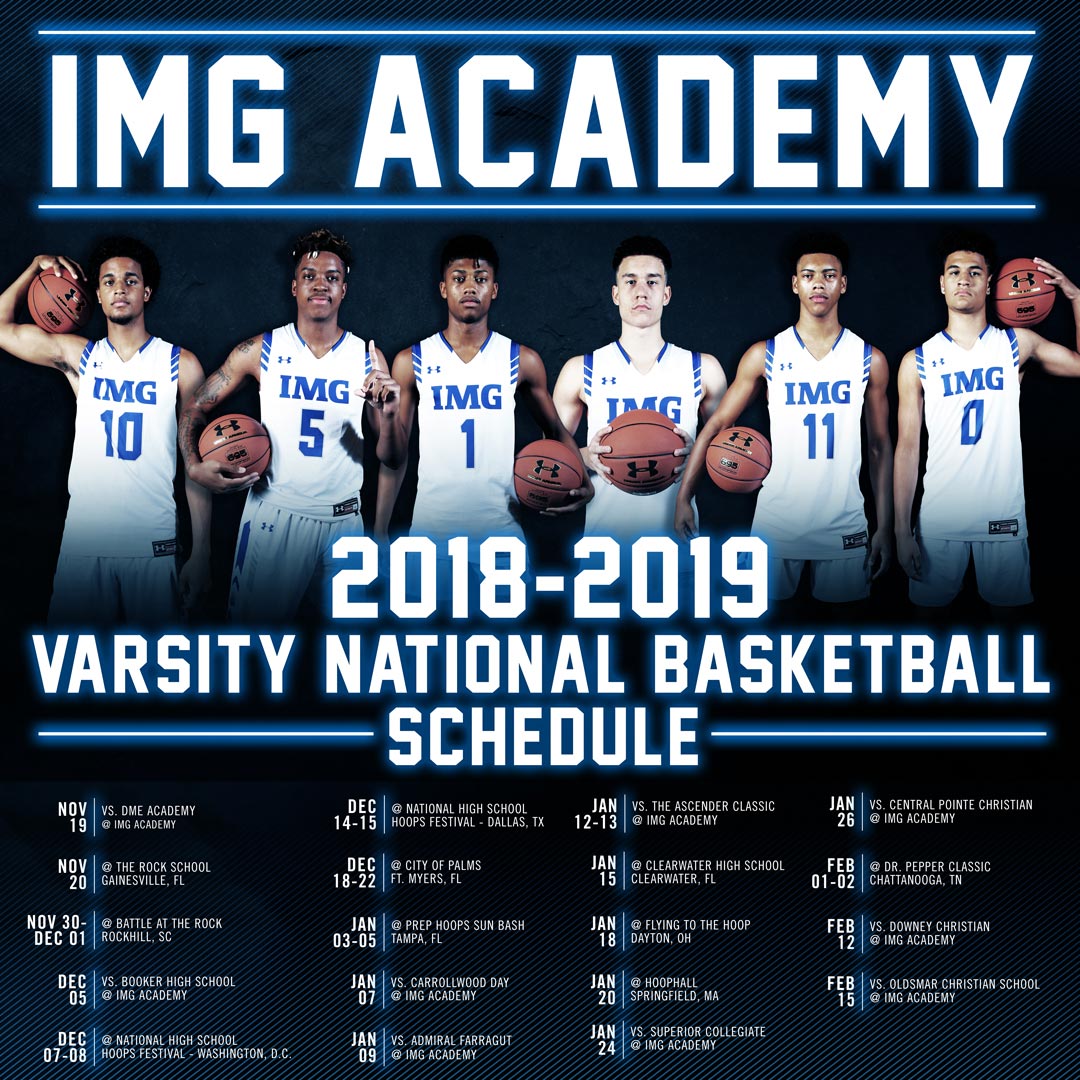 2018/2019 IMG Academy Basketball Schedule