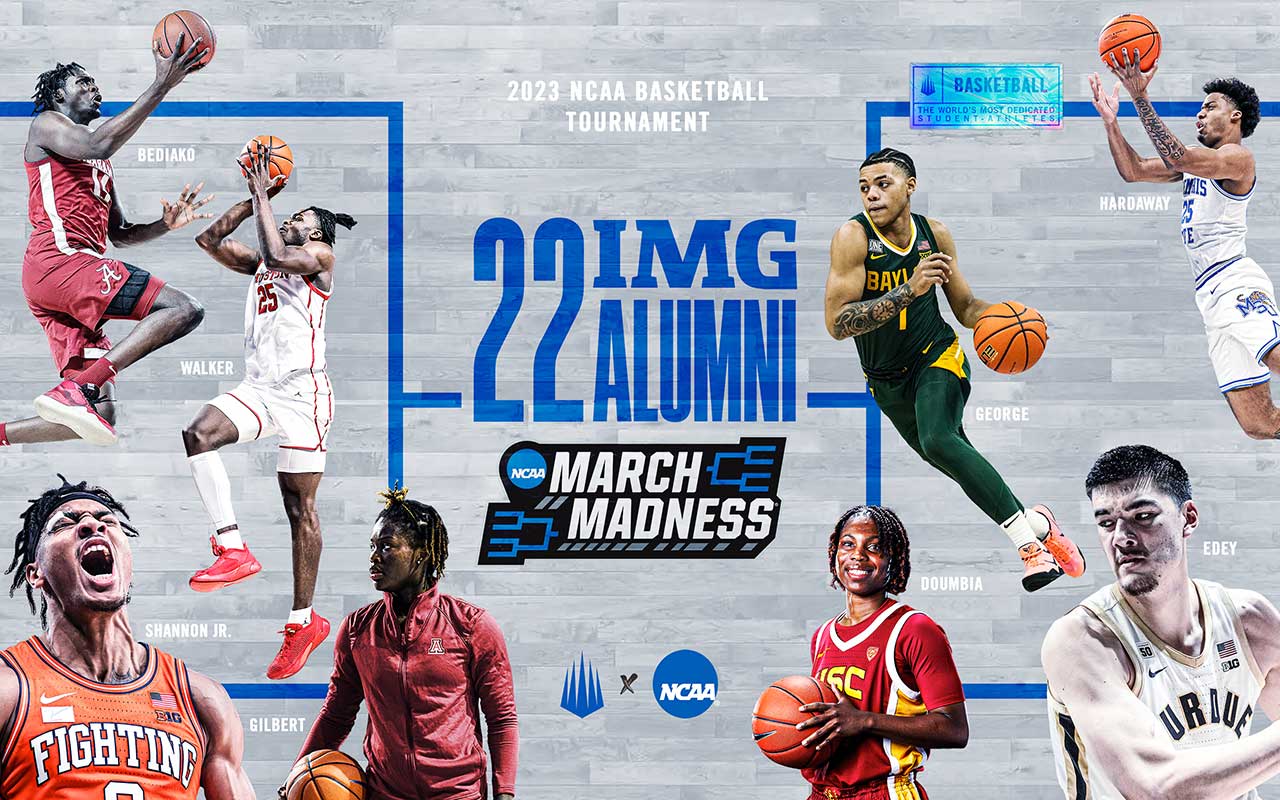 NCAA Basketball Tournament. 22 IMG Academy Alumni compete.