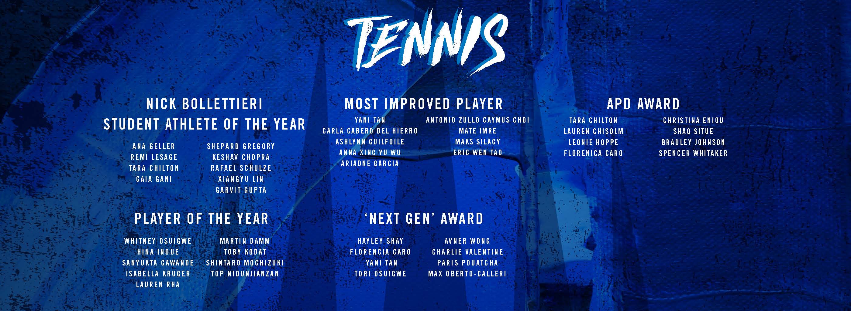 tennis awards