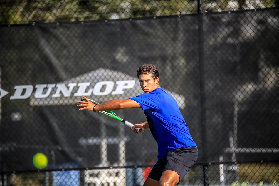 Tennis player hits a tennis shot | IMG Academy