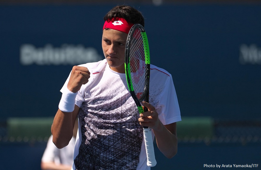 Emilio Nava on a tennis court | IMG Academy