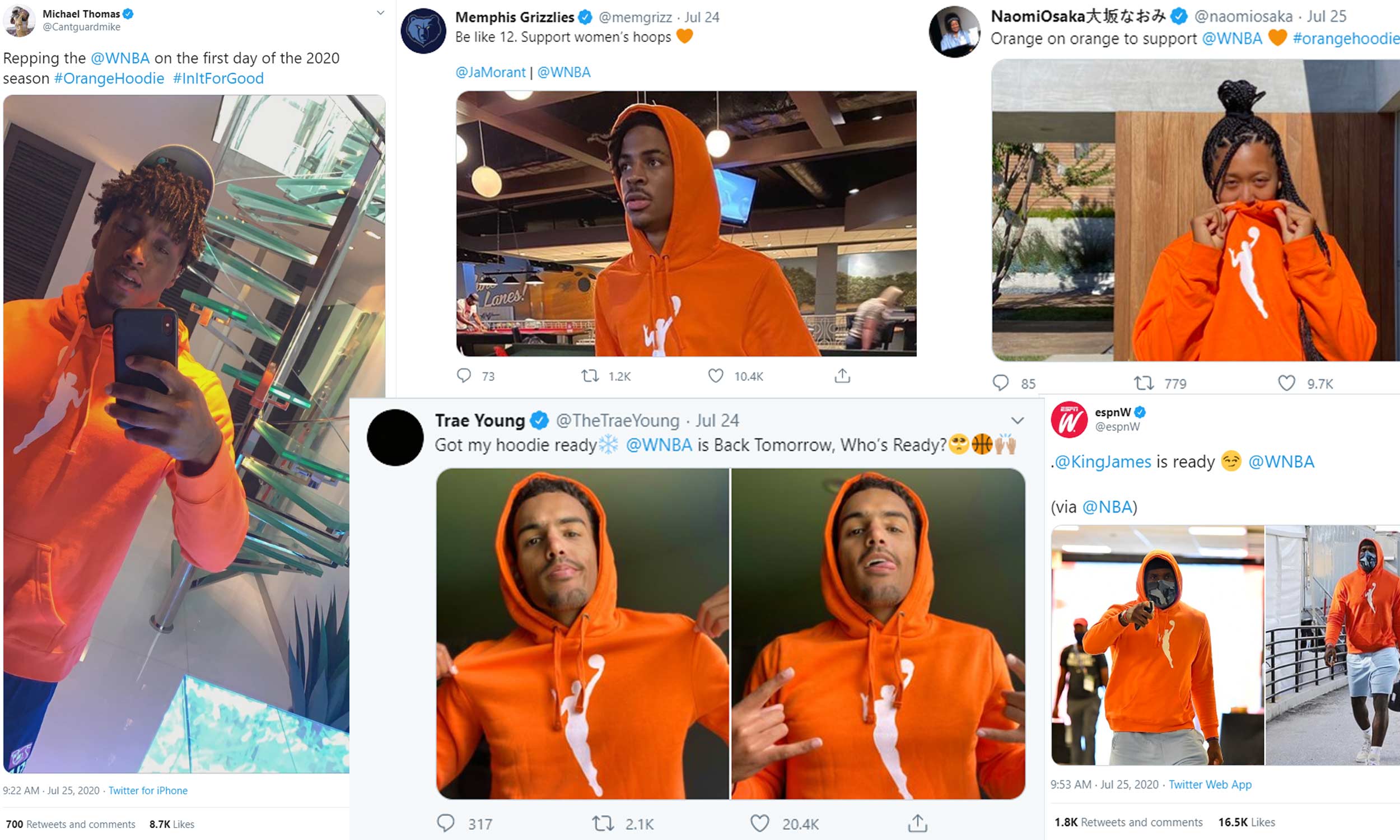 wnba orange hoodie