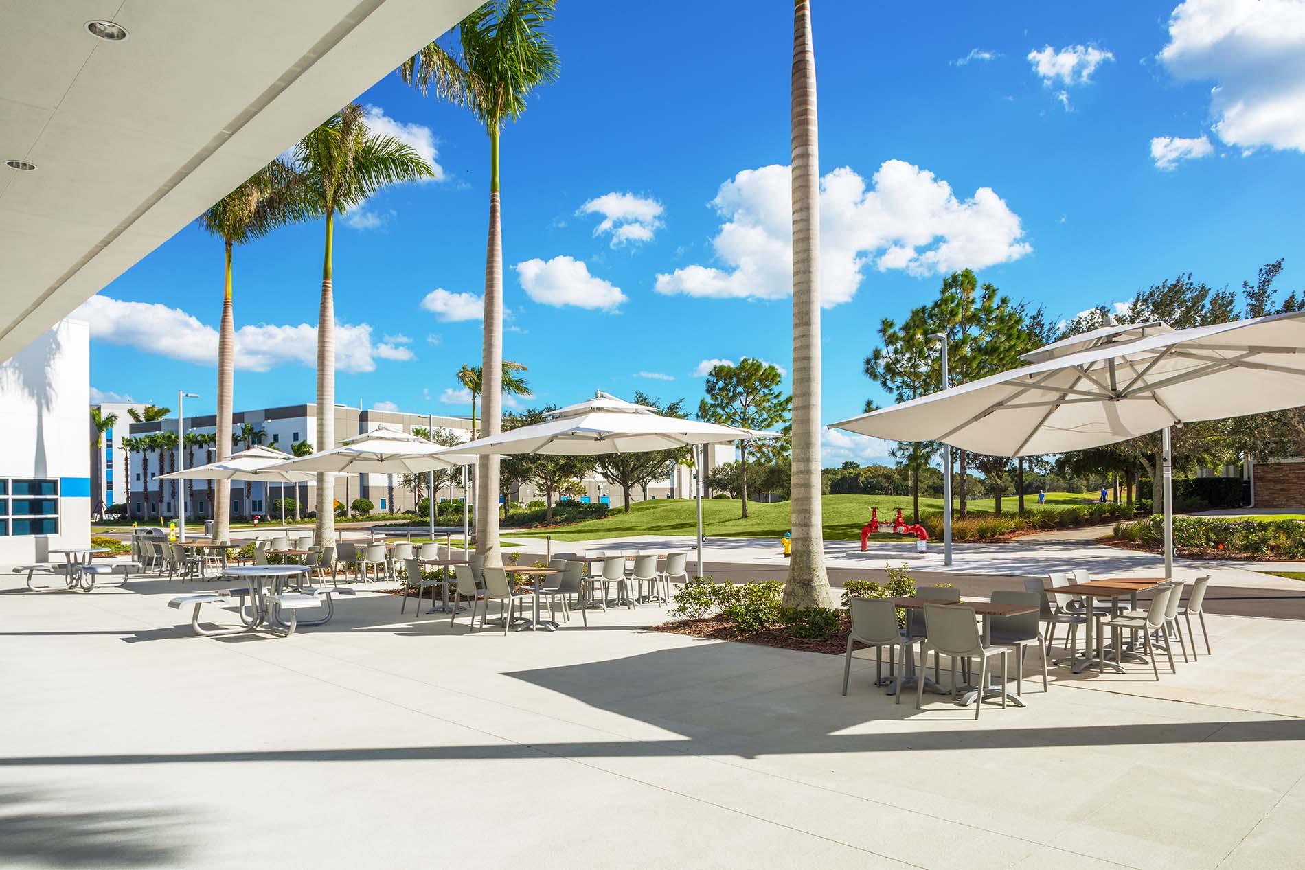 Outside eating area