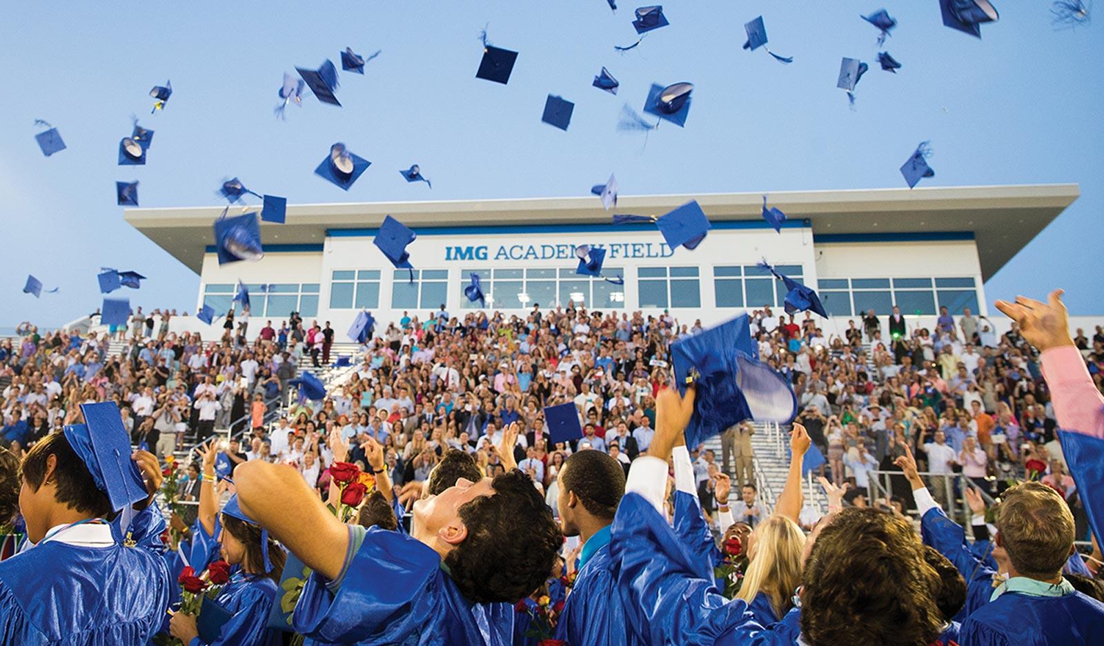 IMG Academy Students Cheering at Graduation