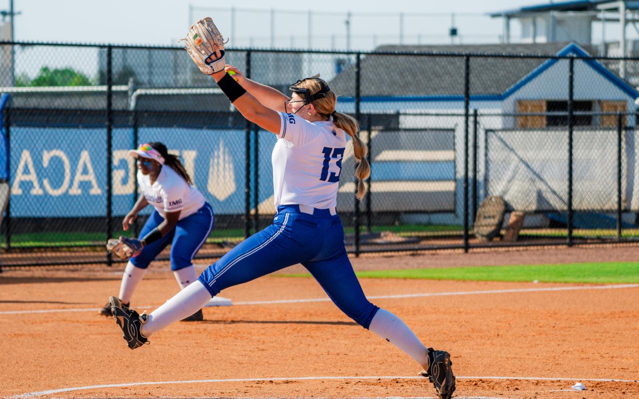 IMG Academy softball female athlete doing warm ups