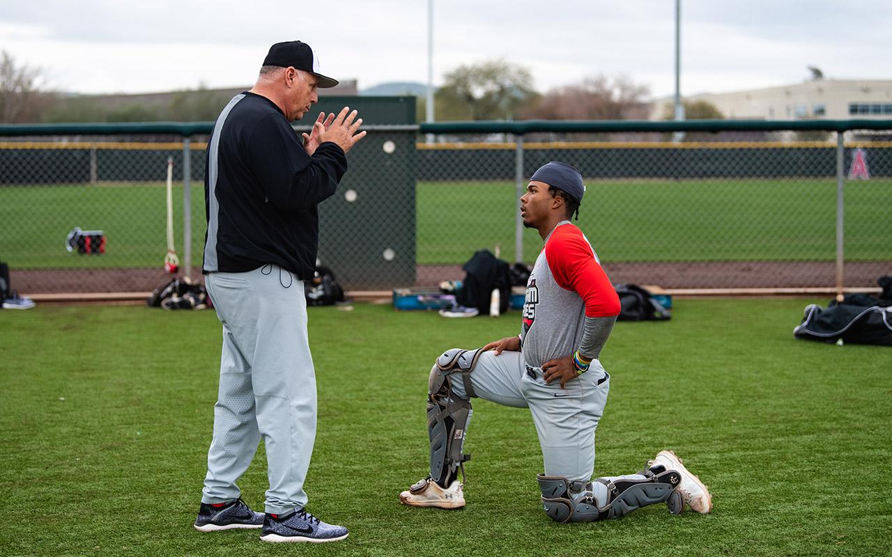 Mike Scioscia, Zion Rose during the Dream Series
