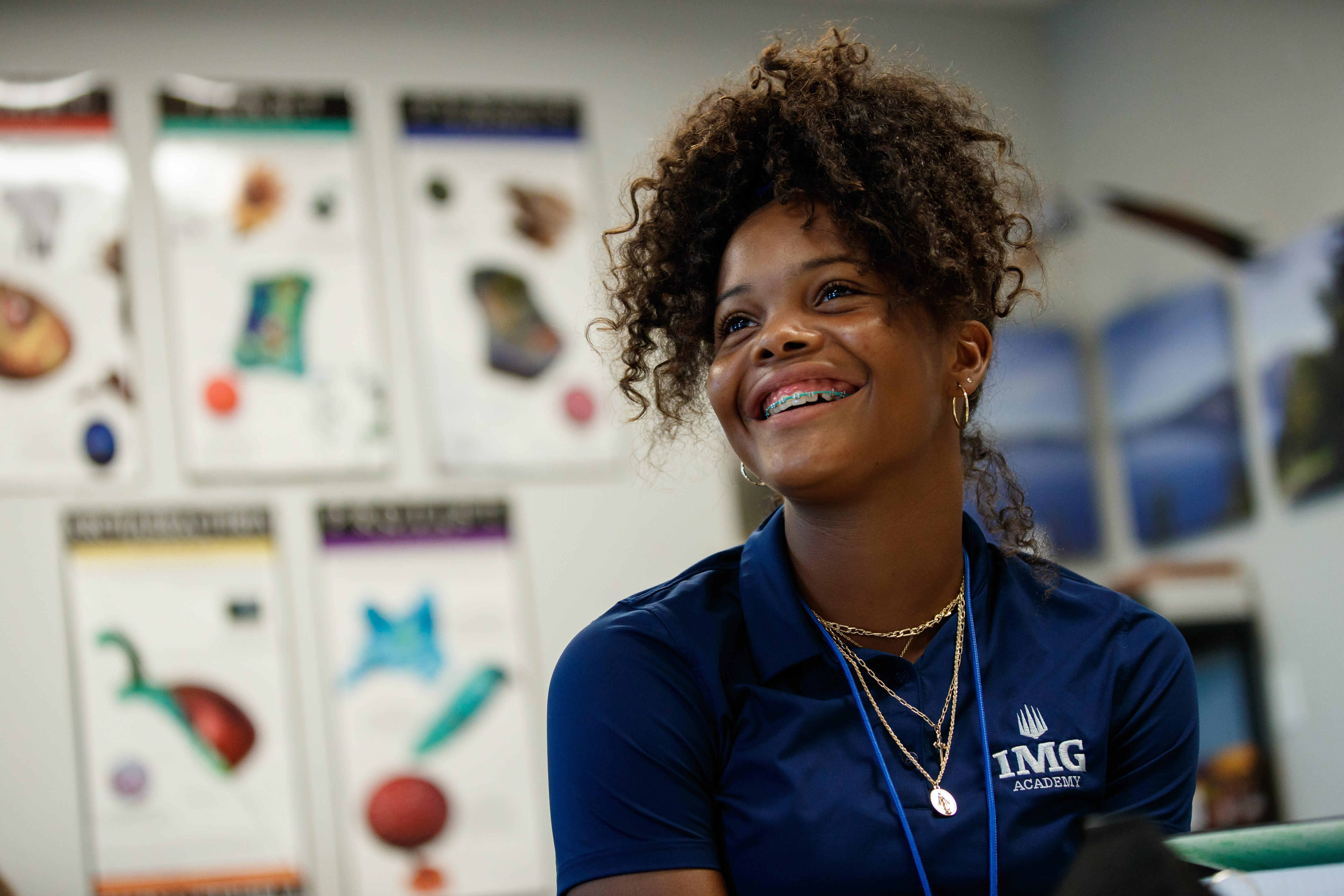 IMG Academy boarding school student smiling in class